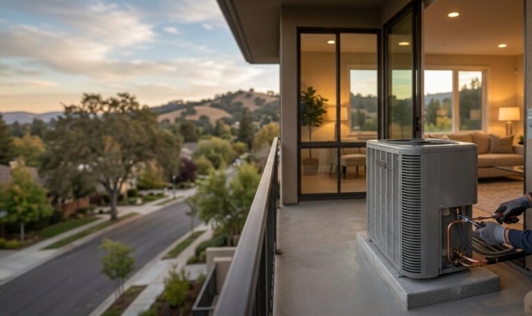 AC installation for a condo in Walnut Creek, CA