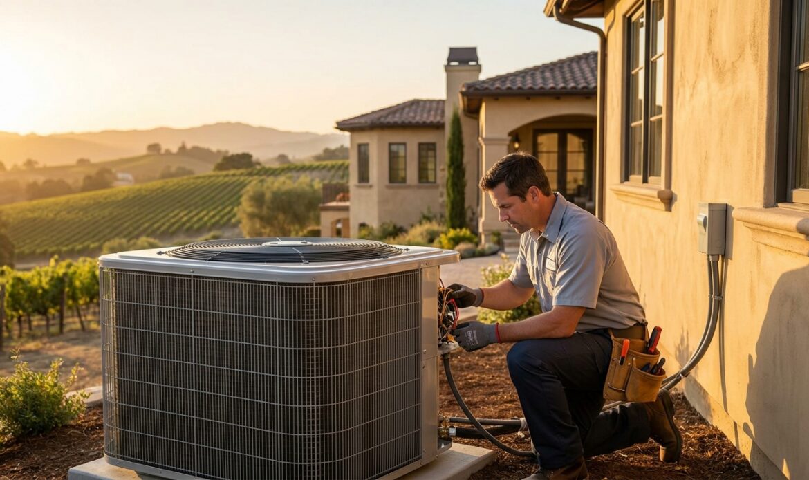 Central AC installation in Napa, CA