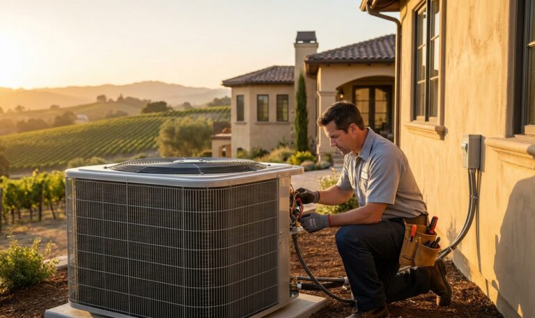 Central AC installation in Napa, CA