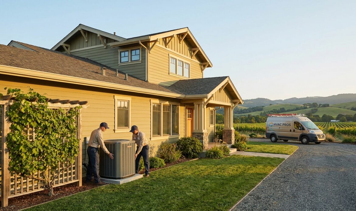 Central AC installation in Petaluma, CA