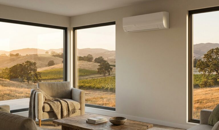 Ductless AC installation in Napa, CA