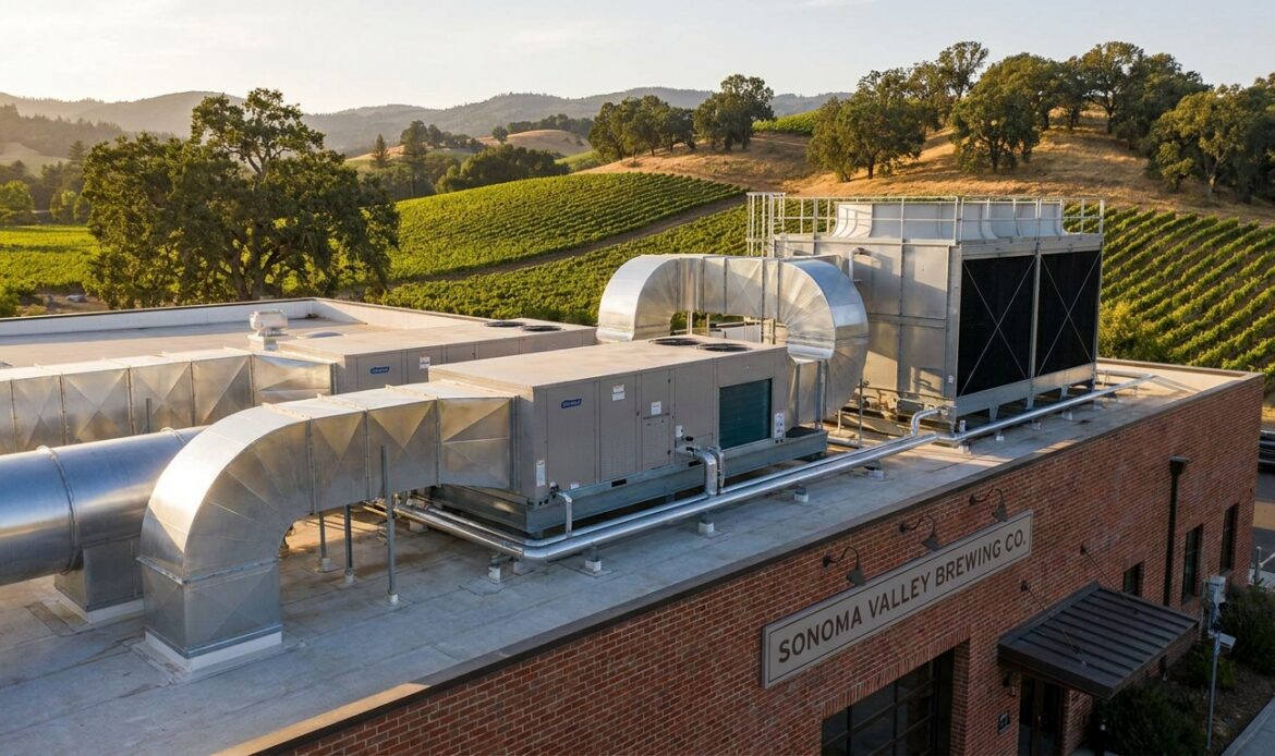 Commercial HVAC for a brewery in Sonoma County