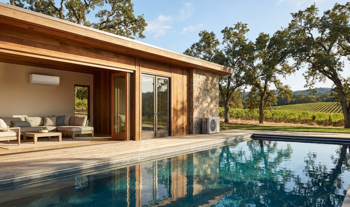 Ductless AC for a pool house in Sonoma County