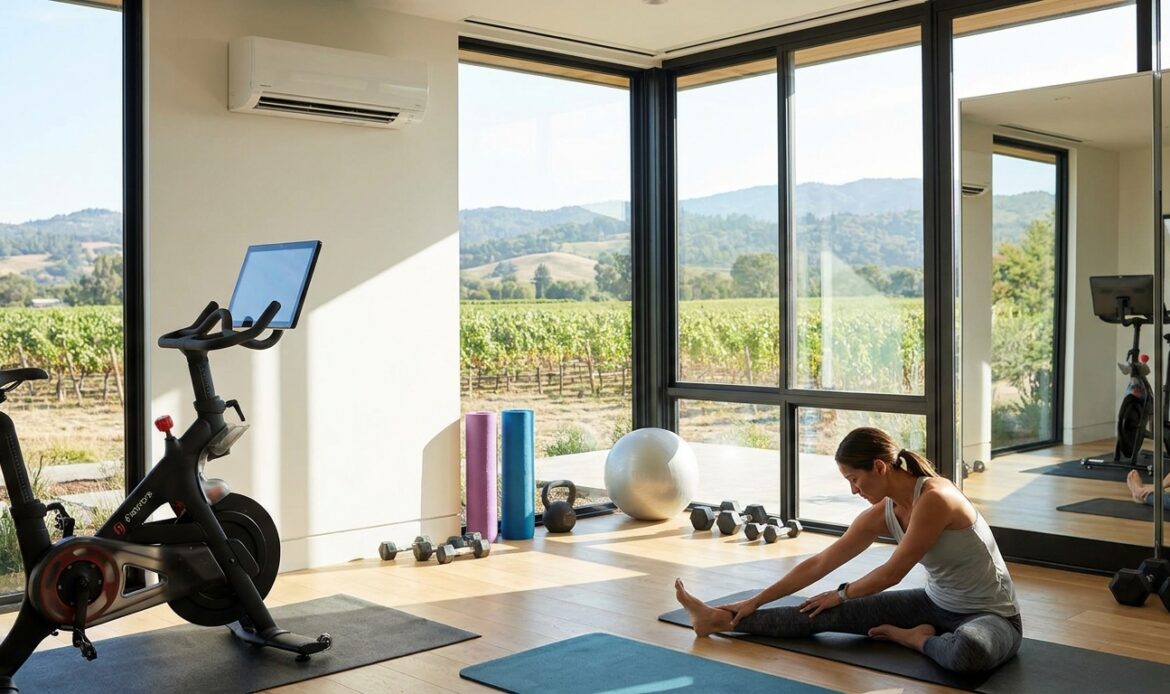 Ductless mini-split for a home gym in Napa Valley