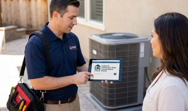 How to check if an HVAC contractor is licensed in California