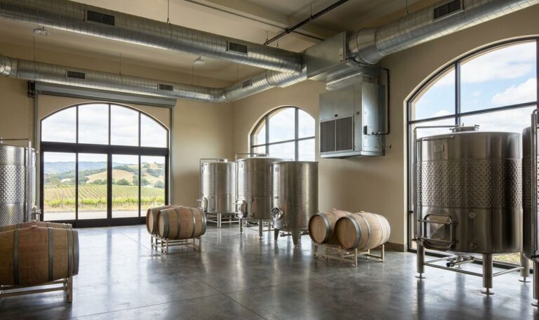 HVAC for winery production facilities in Napa Valley