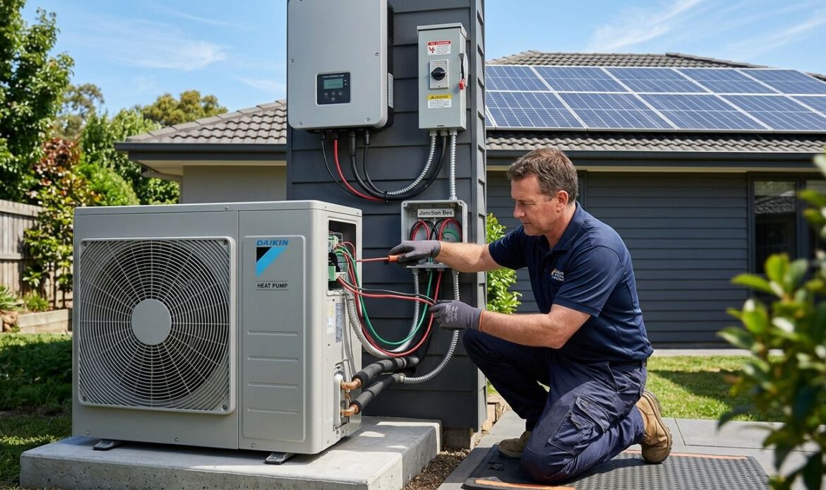 How to connect a heat pump to a home solar power system
