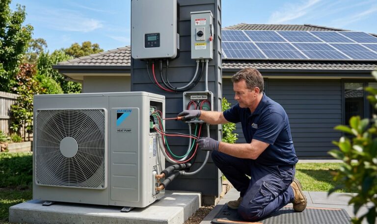 How to connect a heat pump to a home solar power system