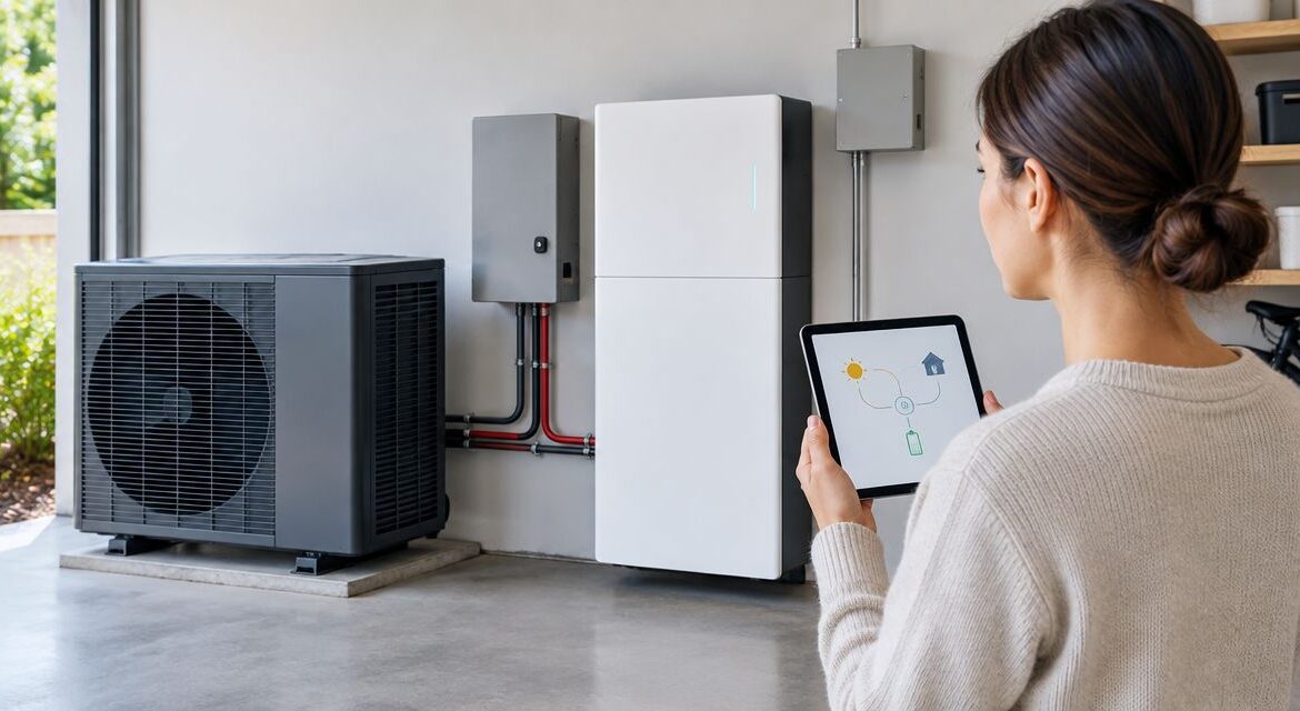 How to connect a heat pump to a home battery backup system